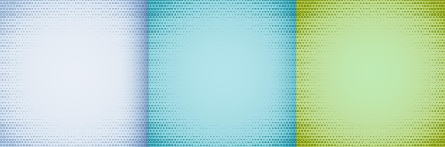 Elegant halftone background set in white blue and green shades