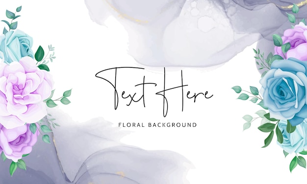 Elegant hand drawing floral background