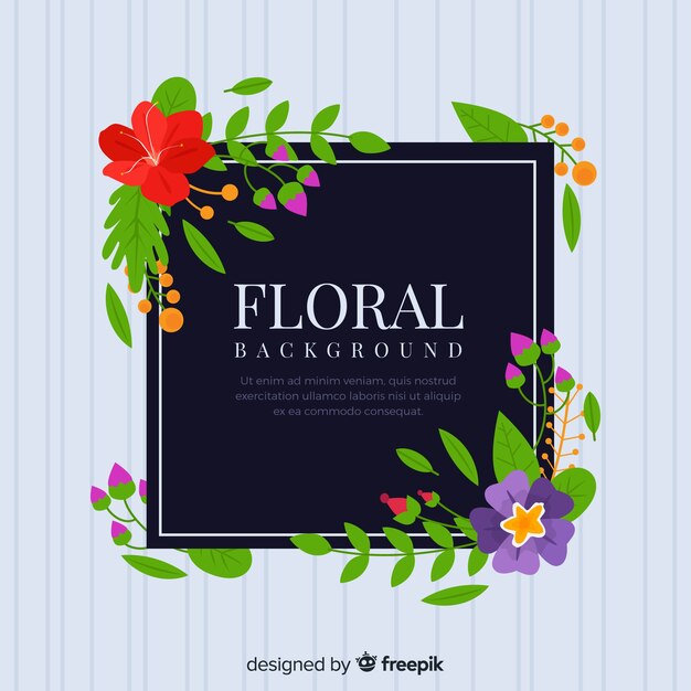 Elegant hand drawn floral background