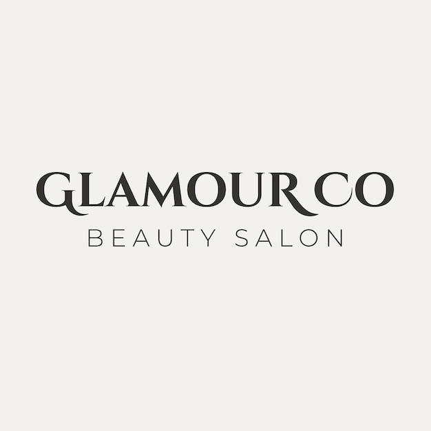 Elegant handwriten beauty salon typography logo