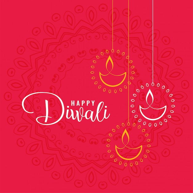 Free vector elegant happy diwali festival greeting background