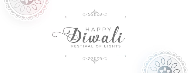 Free vector elegant happy diwali wishes 2024 banner for social media post