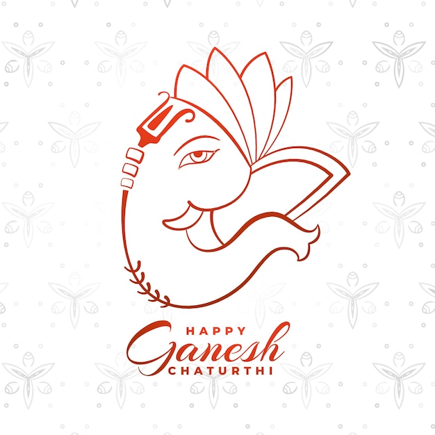 Free vector elegant happy ganesh chaturthi event background design