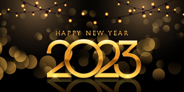 Elegant Happy New Year banner design