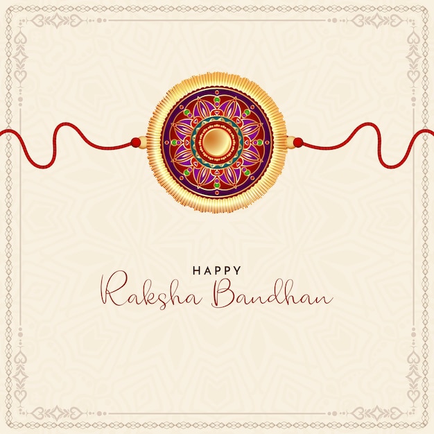 Free vector elegant happy raksha bandhan religious indian festival background