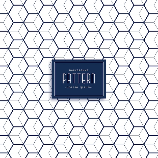 Free vector elegant hexagonal 3d cube style pattern background