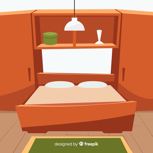 Free Vector elegant home interior with flat design