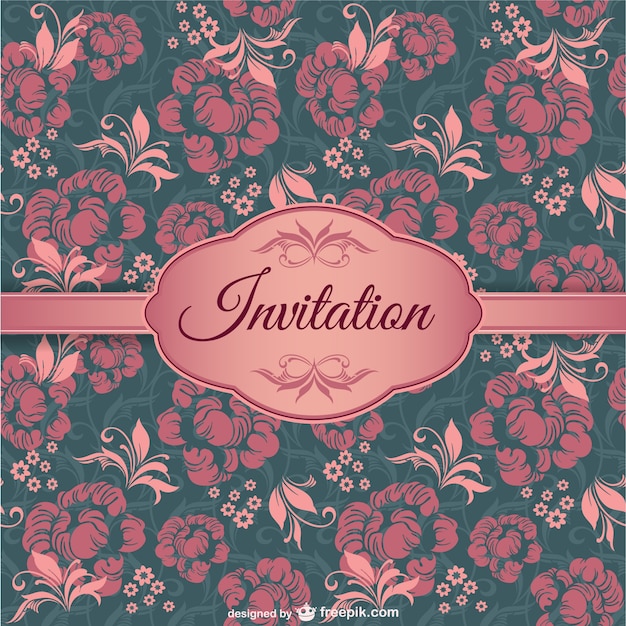 Free Vector elegant invitation cover