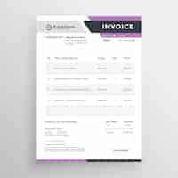 Free vector elegant invoice template in minimal style