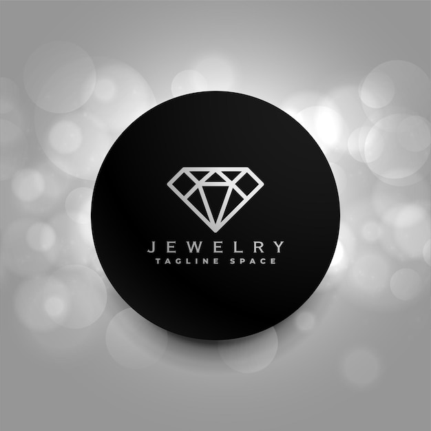 Free Vector elegant jewelry diamond logo icon design template