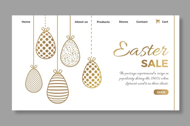 Elegant landing page template for easter sale