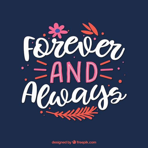 Elegant lettering and quote background