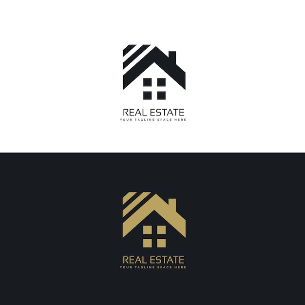 Free Vector elegant logo for real estate industry