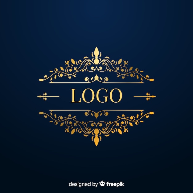 Elegant logo with golden elements