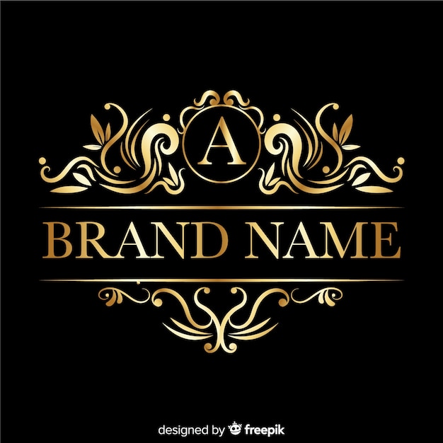 Elegant logo with retro ornaments