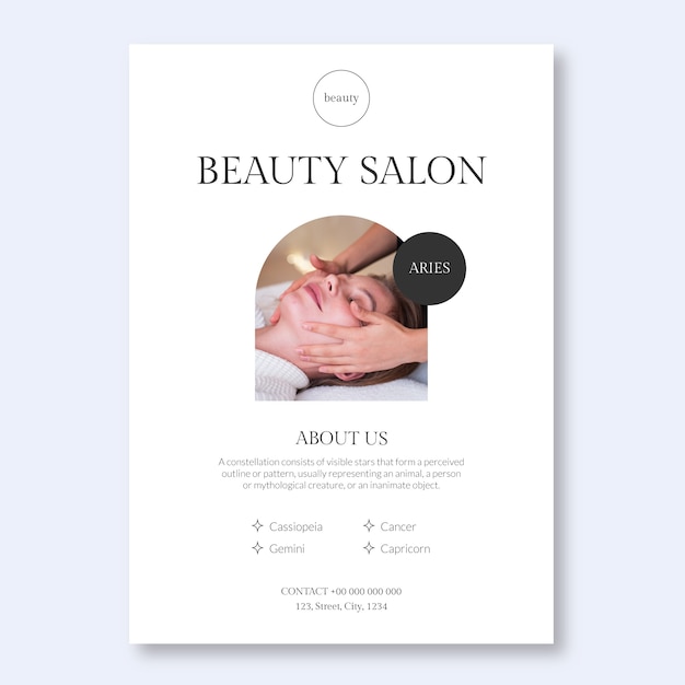 Elegant luxury beauty salon flyer