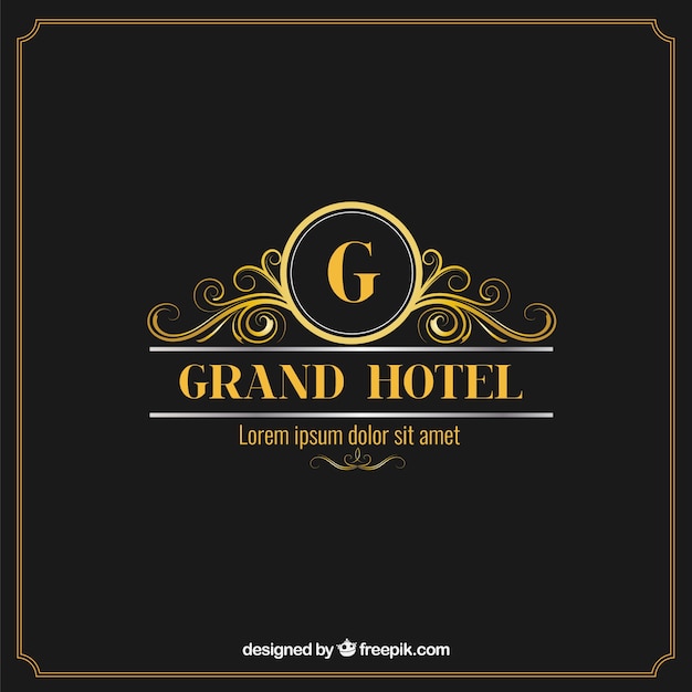 Elegant and luxury hotel logo