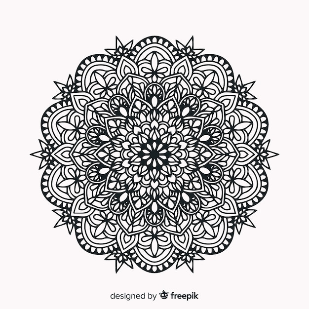 Elegant mandala background in lineal style