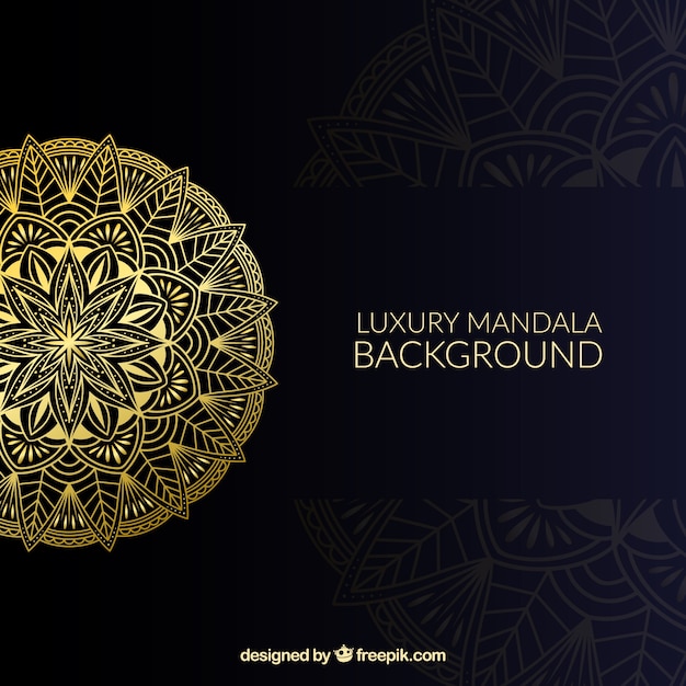 Free Vector elegant mandala background with luxurious style