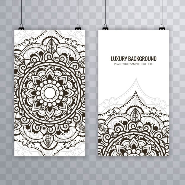 Elegant mandala banners