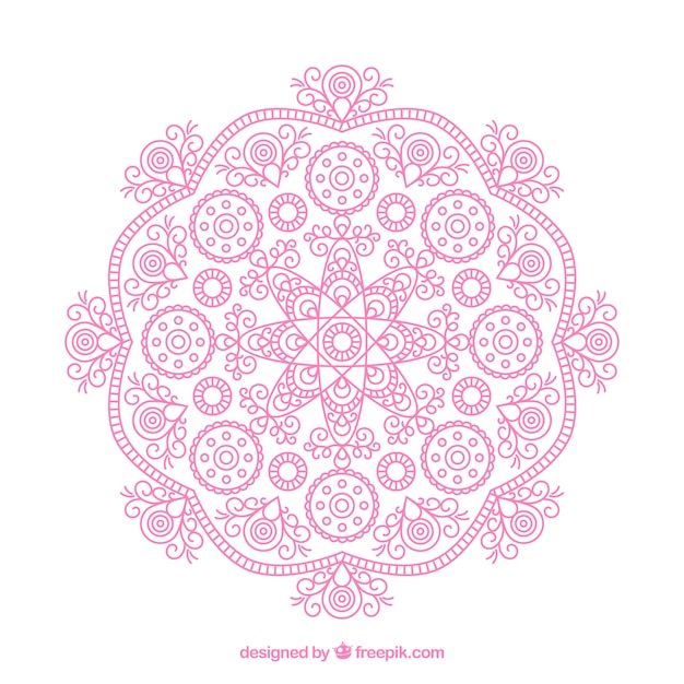 Elegant mandala with lineal style