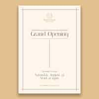 Free vector elegant minimalist gold beauty salon grand opening invitation template