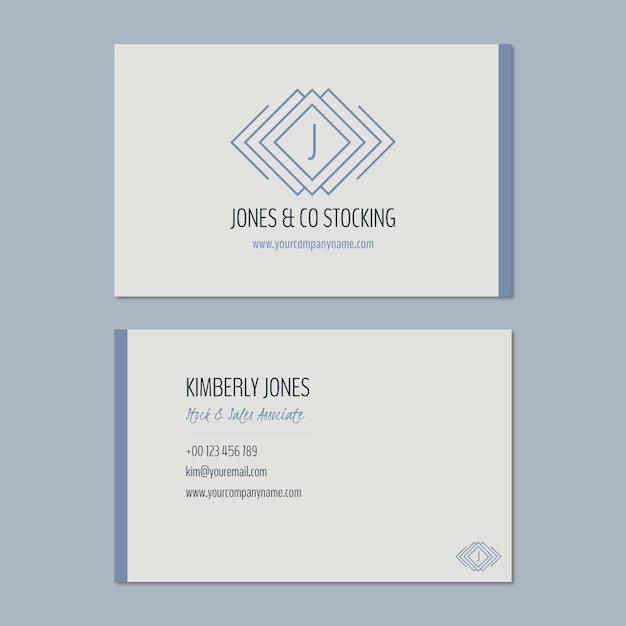 Elegant minimalist stocking associate sales business card