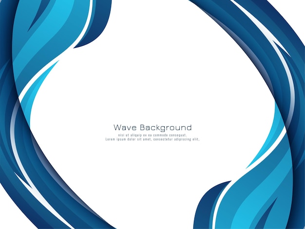 Elegant modern blue wave design stylish background vector