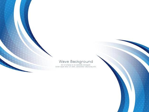 Elegant modern blue wave design stylish background