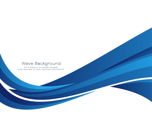 Elegant modern blue wave stylish background