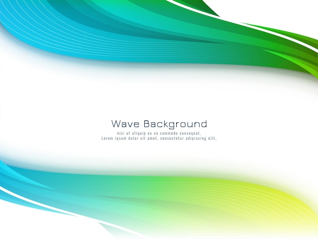 Elegant modern colorful wave dynamic design background