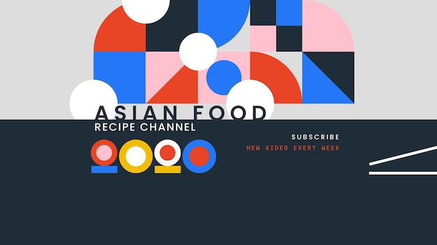 Elegant modern food youtube channel art