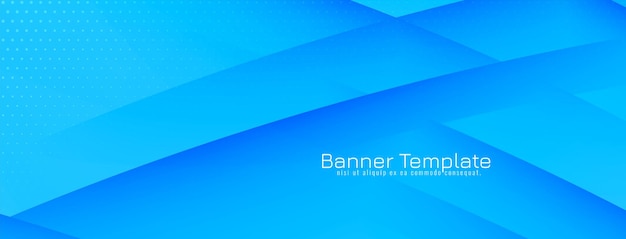 Free Vector elegant modern wave style blue corporate banner template