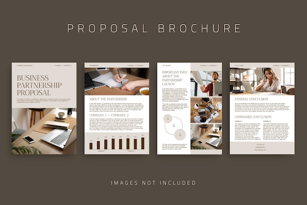 Elegant monocolor business partnership proposal