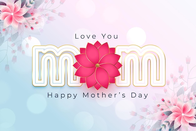 Elegant mothers day beautiful event card design