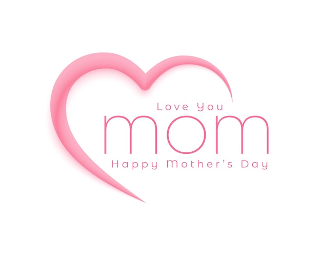 Free vector elegant mothers day heart card beautiful design