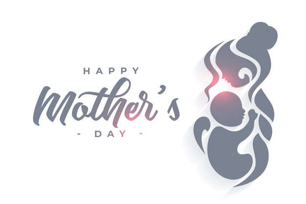 Free Vector elegant mum and child relation background for mothers day celebration