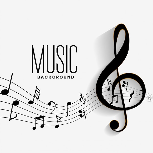 Elegant musical notes music chord background