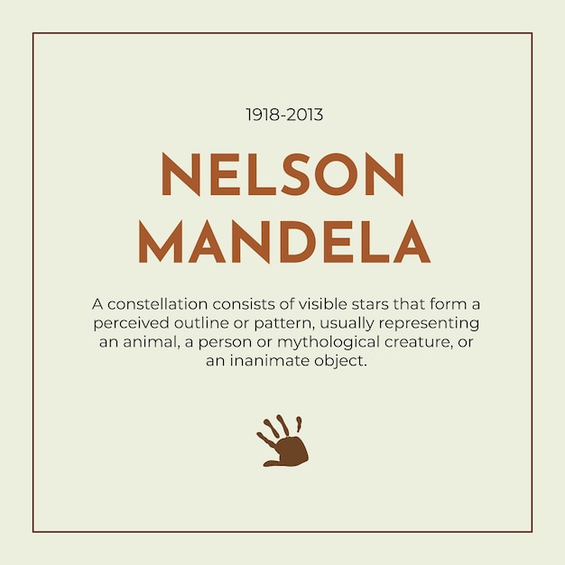 Elegant nelson mandela instagram post