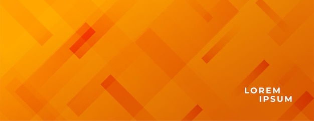 Elegant orange abstract wide banner design