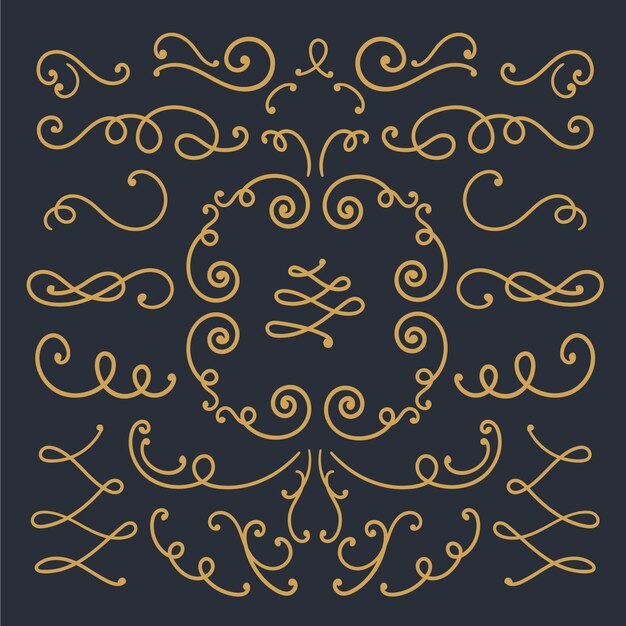 Elegant ornamental elements pack