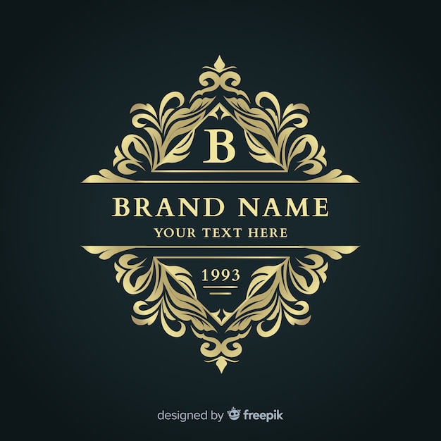 Free Vector elegant ornamental logo template