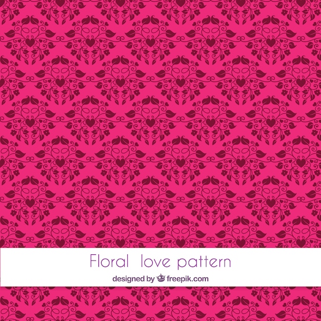 Elegant ornamental pattern of love