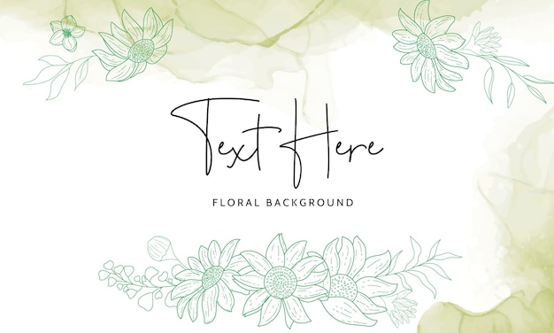 elegant outline floral background design