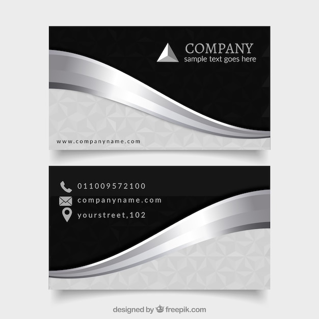 Free Vector elegant pack of professional silver cards