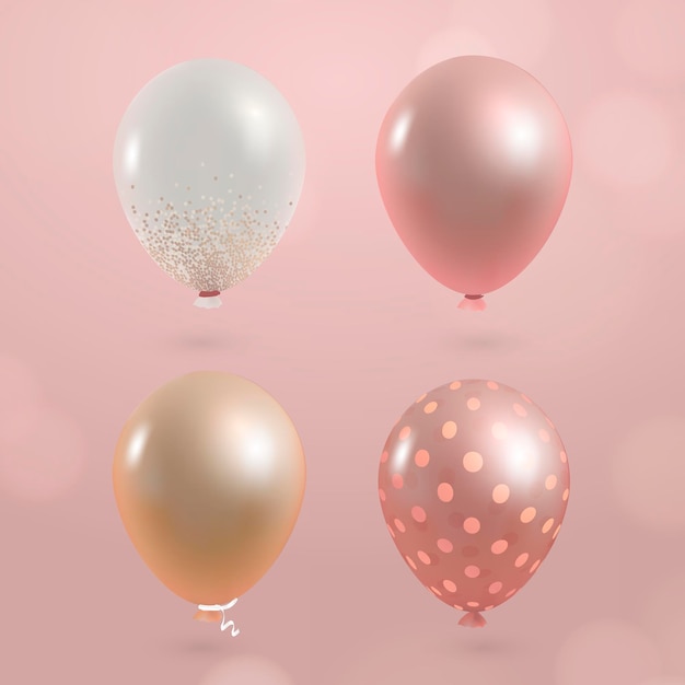 Free vector elegant party balloons vector