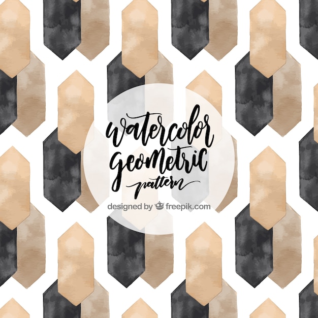 Free vector elegant pattern of geometric watercolor shapes