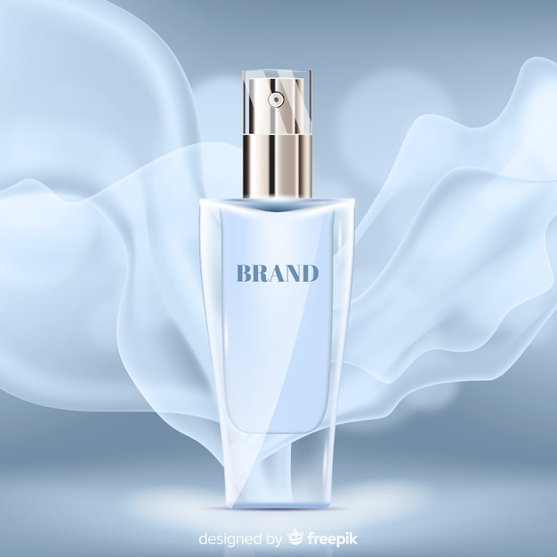 Free Vector elegant perfume on abstract background 