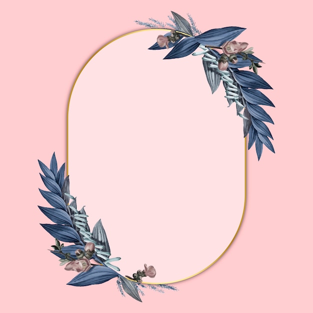 Free Vector elegant plant leaf frame