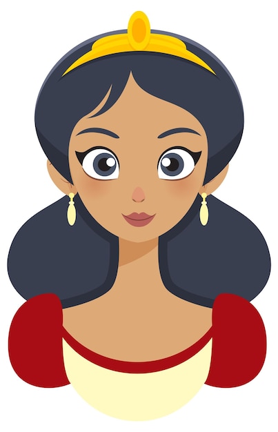 Free Vector elegant princess vector illustration